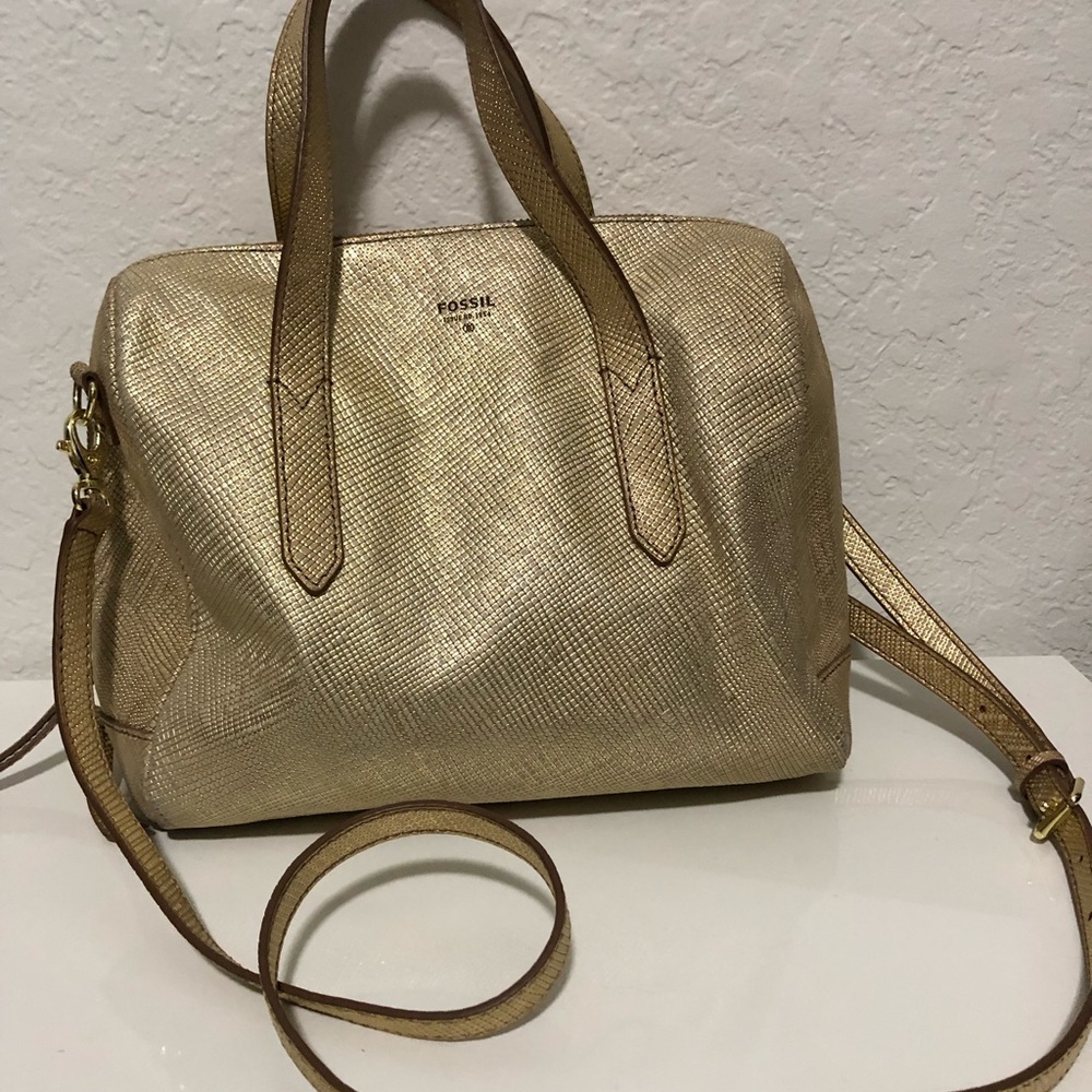 Gold fossil bag